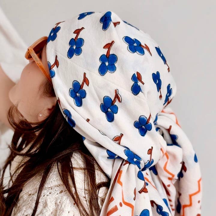 Maison Augustin - Wholesale Scarf - Women's - Sky Bloom Adult Scarf1