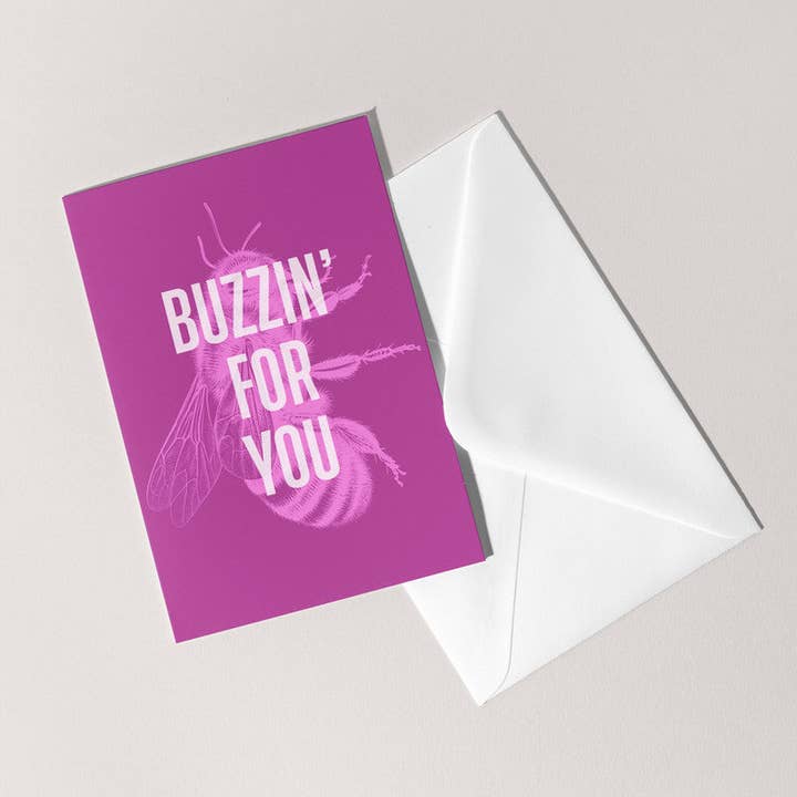Carte Buzzin' For You | Félicitations et bravo pour la vente par Feel Good Supplies