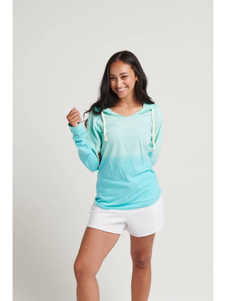 Salt Creek - Vendita all'ingrosso Felpa con cappuccio - Donna - Felpa con cappuccio Ombre Cabana Burnout Jersey EC-6JH22 da donna1