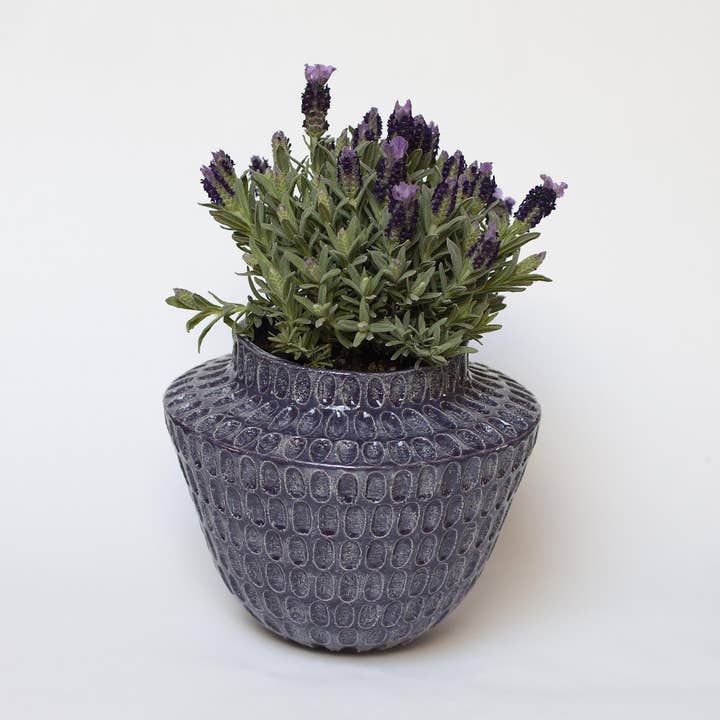 Elisa ceramic vase - lavender - 22 cm for wholesale by Elena Milani Arti visive e Design