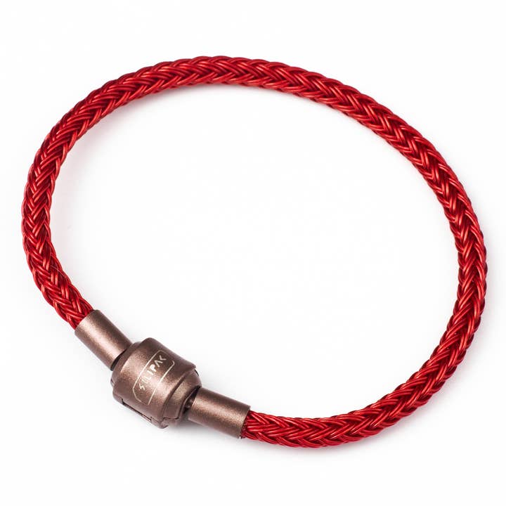 Silipac Anilla de Llave Trenzada de Nylon Duradera con Cierre Negro Anodizado - Llavero Versátil - 0,12 pulgadas para venta al por mayor de Silipac