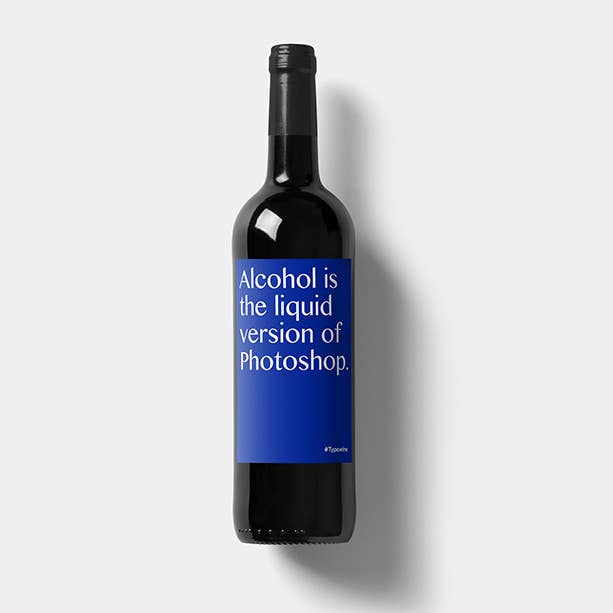Liquid Photoshop Wine Label for wholesale by Typewine