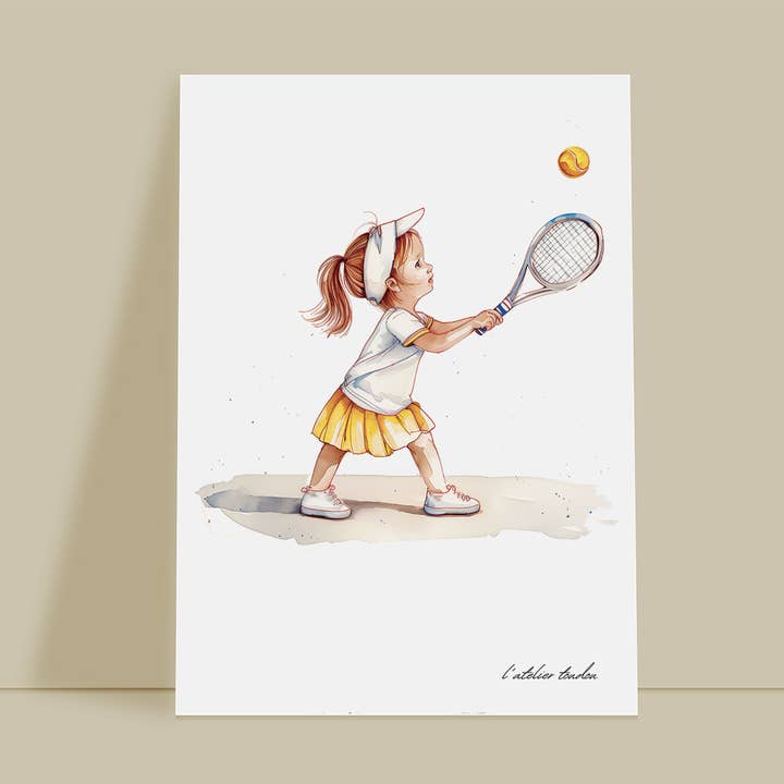 Décoration murale chambre bébé fille tennis - Thème passion pour la vente par L'atelier Toudou