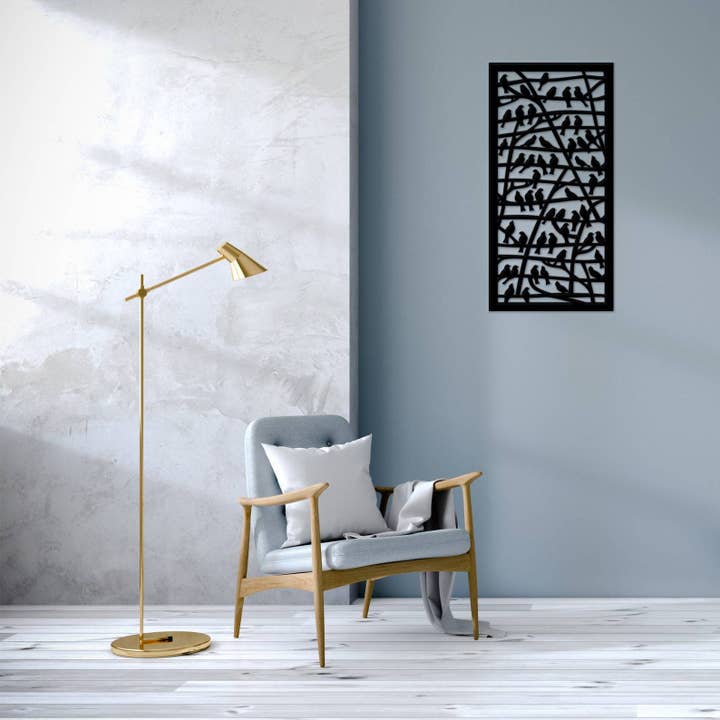 Art mural en métal oiseaux, enseignes en métal, panneau mural en métal, décoration murale en métal, décoration murale en métal, cadeau, art mural de bureau, décoration murale intérieure pour la vente par benjashop