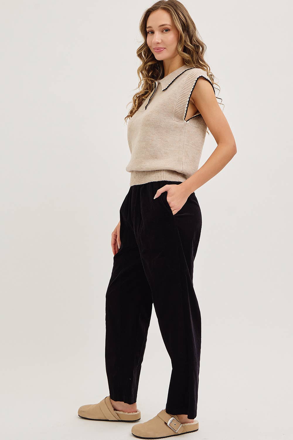 Sweet Lovely by Jen - Wholesale Pants - Women's - EASY CASUAL EVERYDAY PULL-ON RELAXED  CORDUROY PANTS 11