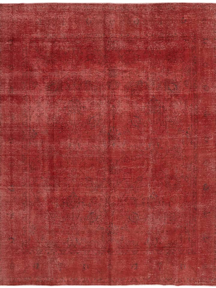 10x12 Rood Overdyed Groot Vloerkleed - 44169 voor wholesale door RUG N CARPET