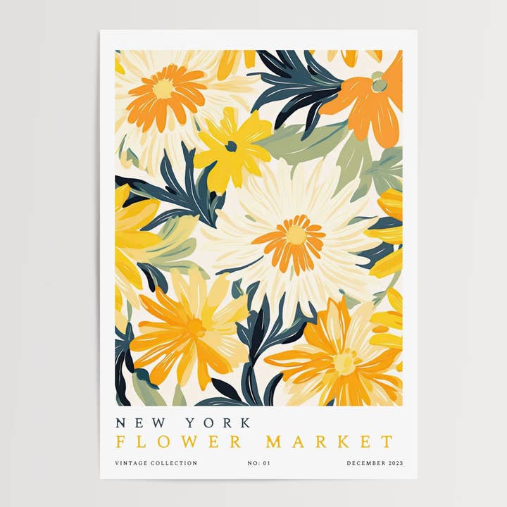 Cartaz do Mercado das Flores de Nova Iorque por atacado de Enchanted Sights