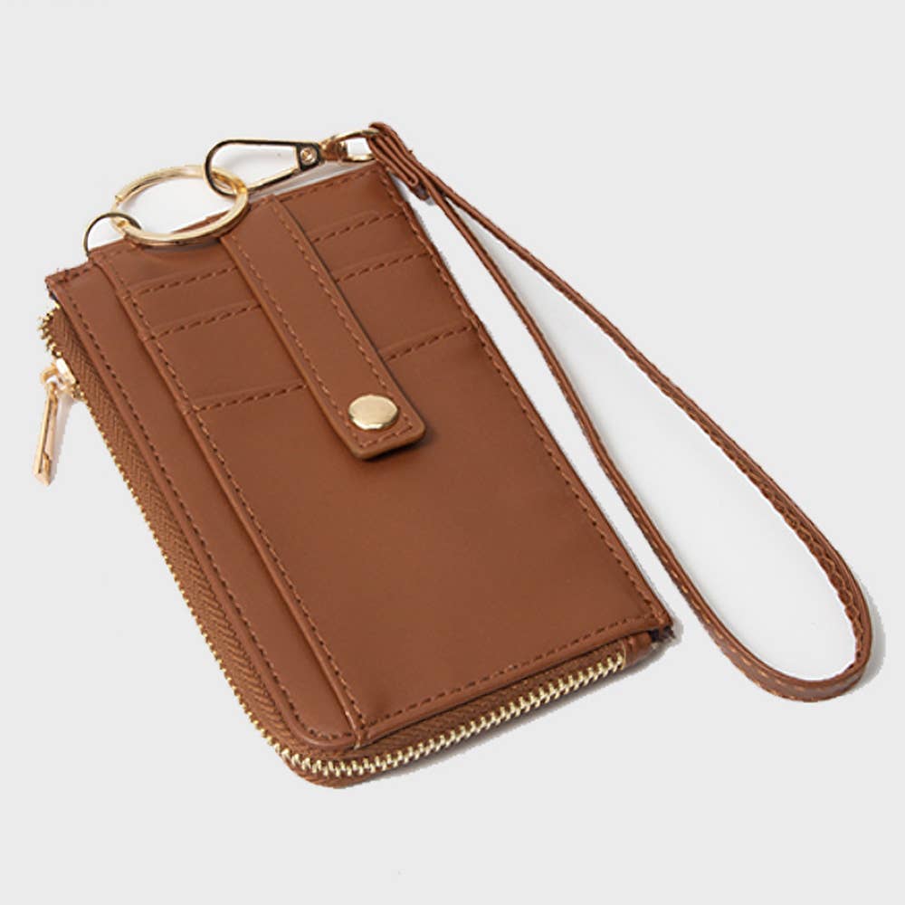 Sensibling Corp. - Wholesale Wristlet - Faux Leather Basket Weave Flat Card Holder Wallet Wristlet37