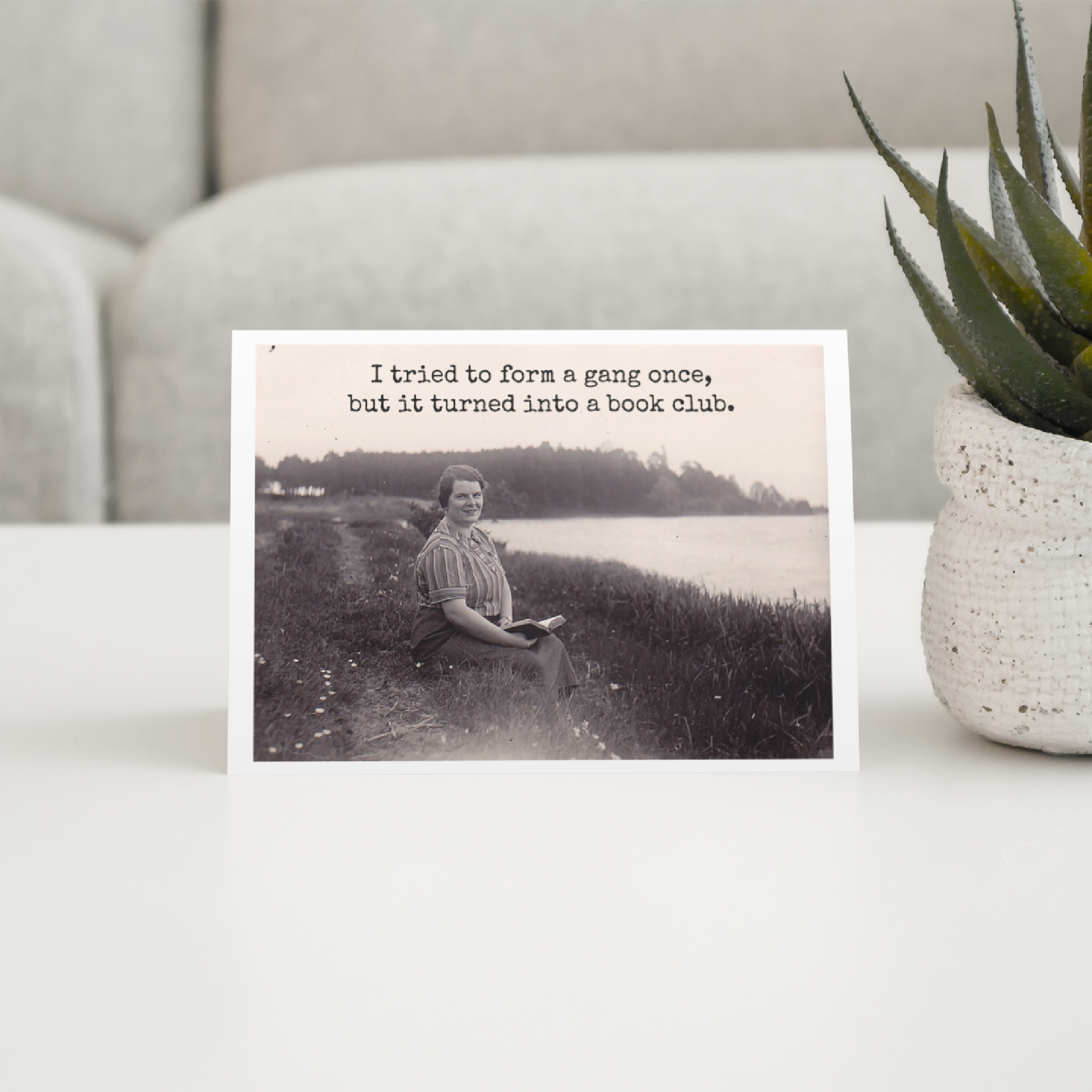 Raven's Rest Studio - Wholesale Everyday Greeting Card - Funny Greeting Card. Tried To Form A Gang Once... Book Club1