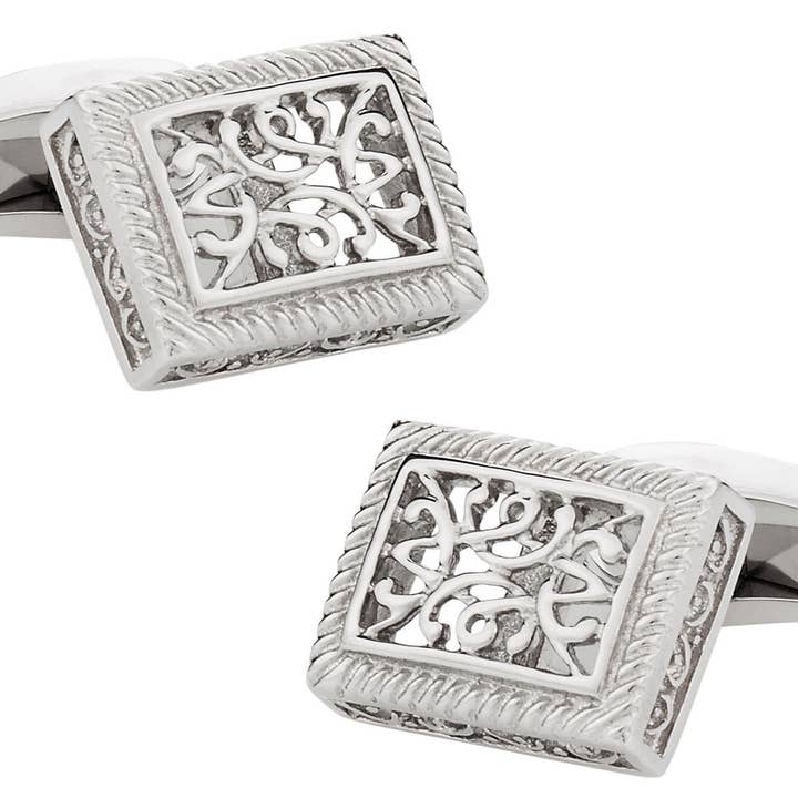 Udsmykkede rustfrit stål Manchetknapper for engroshandel hos Cuff-Daddy