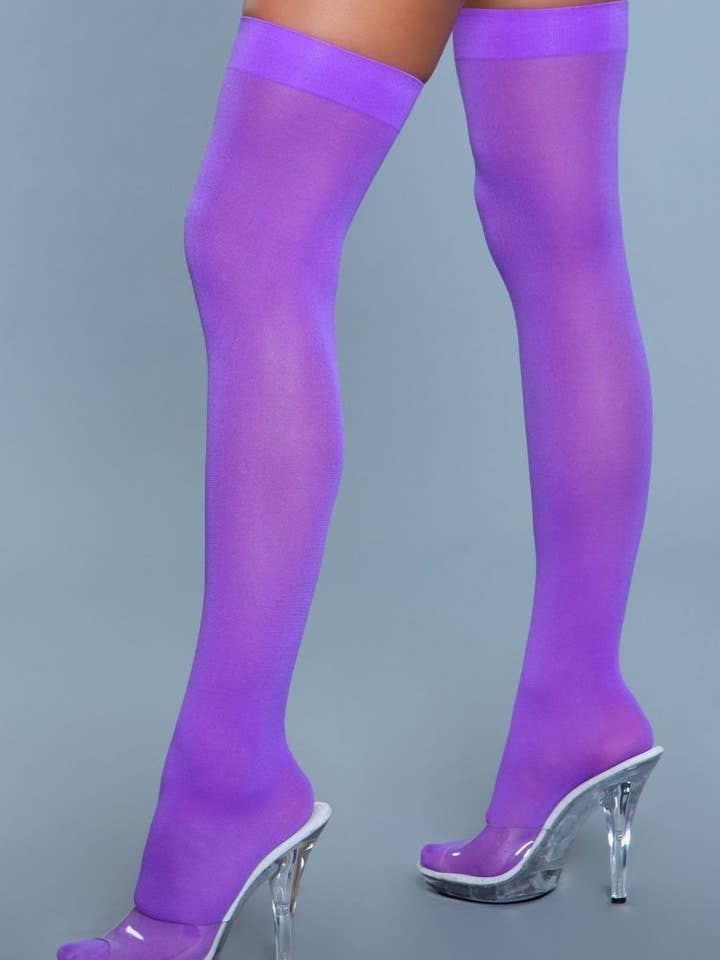 BeWicked - Wholesale Stockings – Women′s - 1932 Opaque Nylon Thigh Highs Stockings 3