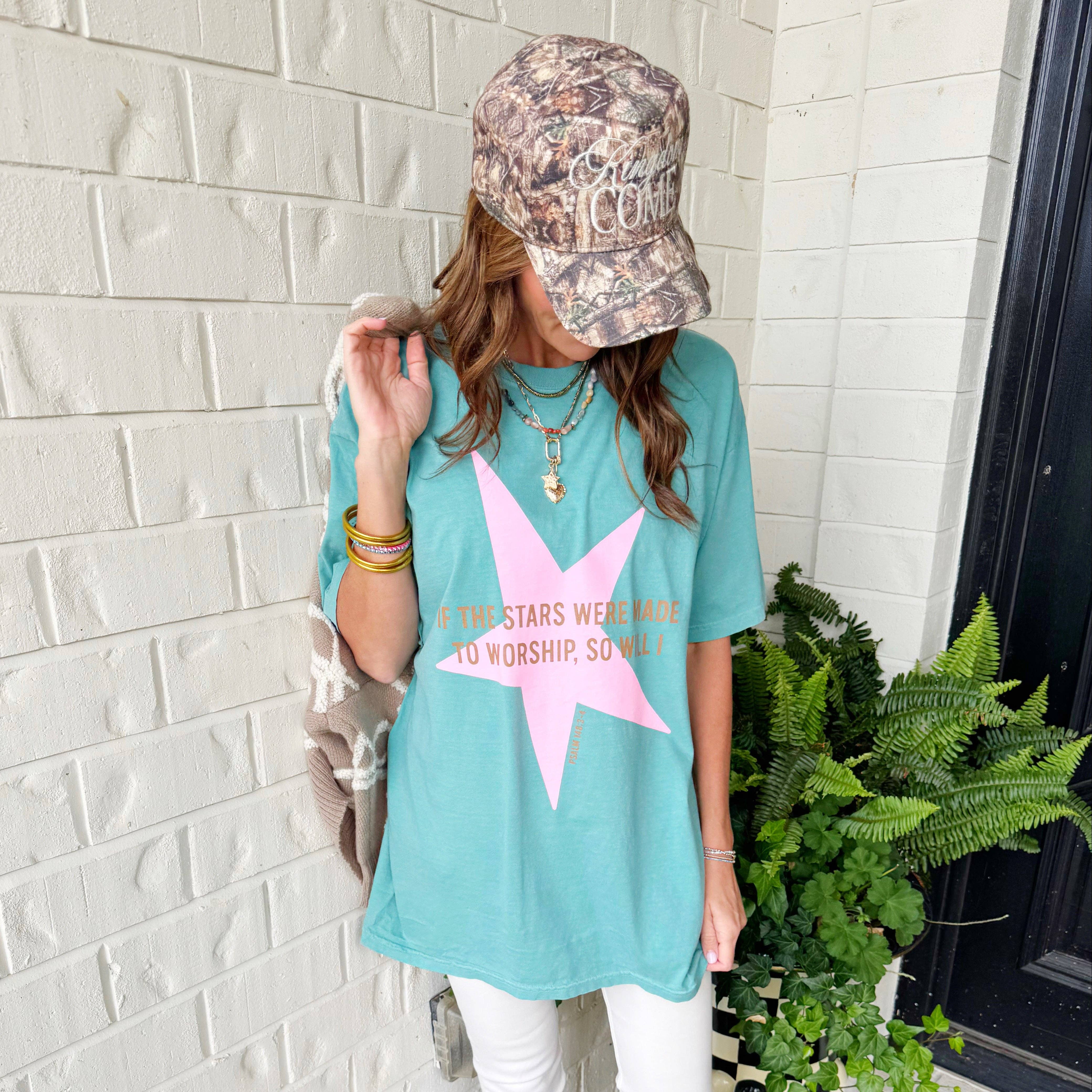 Poppy & Pine - Wholesale Screen Printed T-Shirt - Women's - Stars Were Made to Worship Tee0