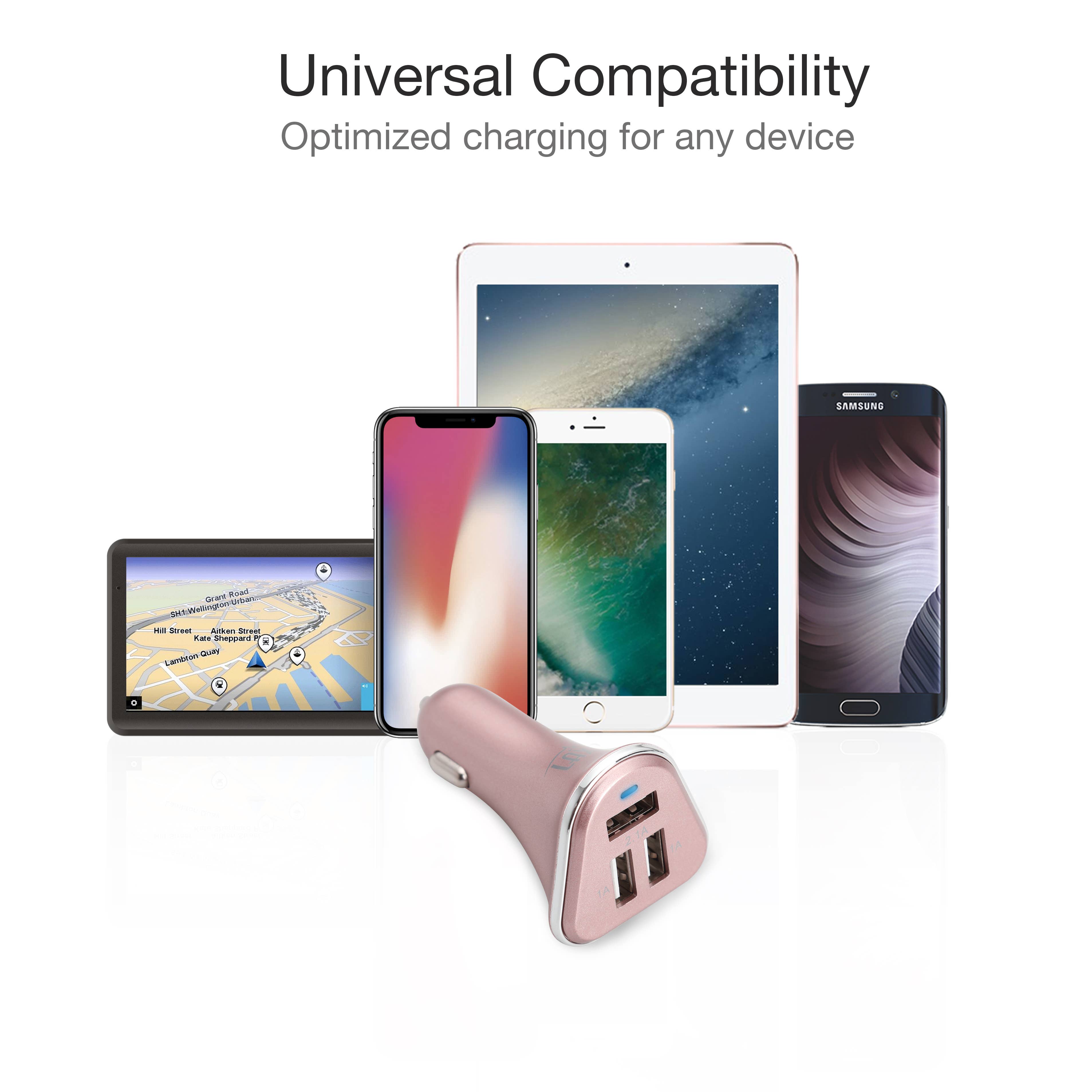 LAX Gadgets - Wholesale Portable Charger - USB 3 Ports Fast charger for Cars (Retail Packaging)9