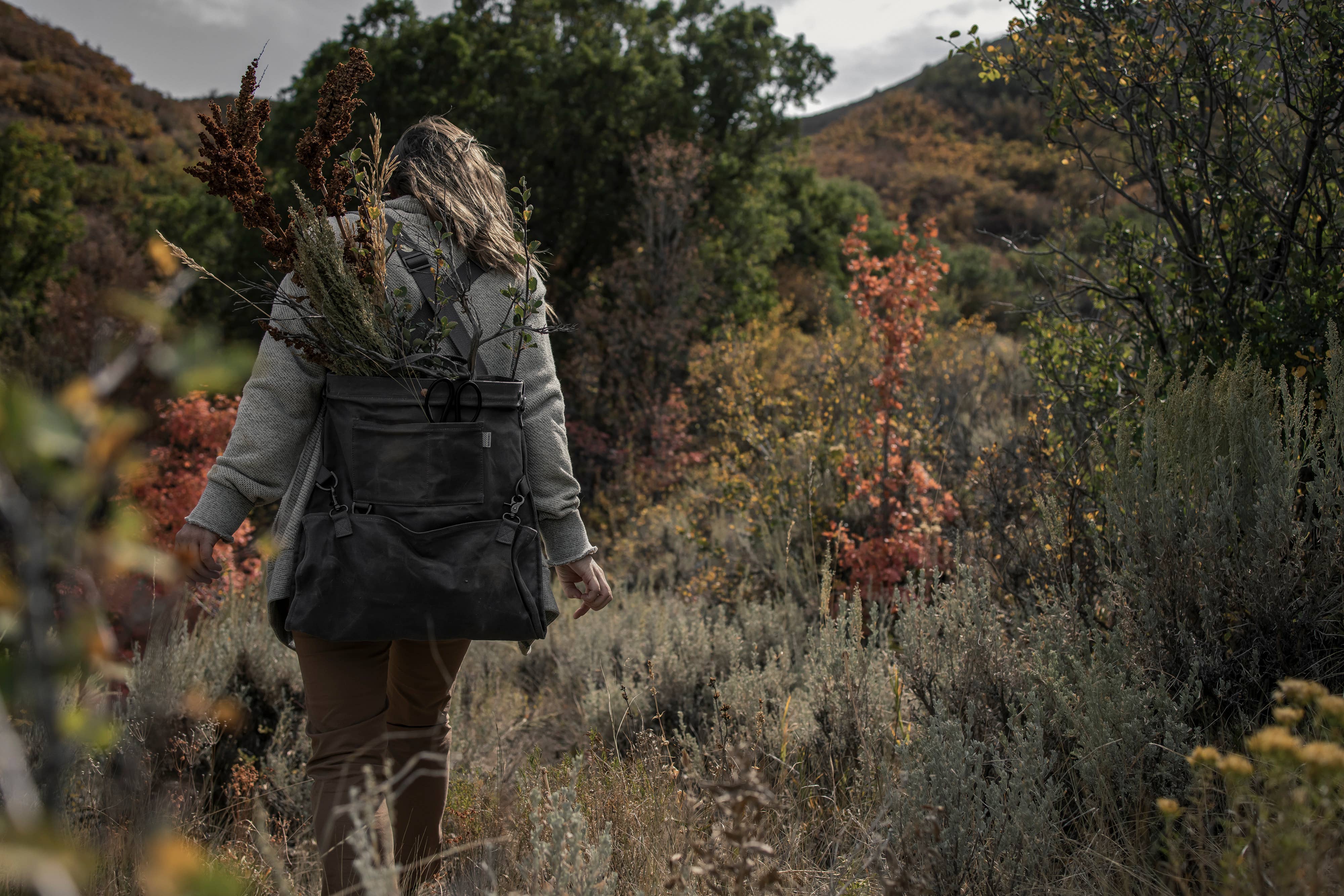 Barebones - Wholesale Grocery/Shopping Bag - Harvesting & Gathering Bag- Waxed Canvas1