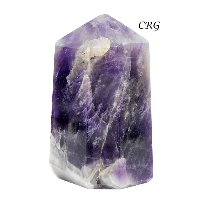 QTY 1 - Amethyst Point from India / 3-5" Avg for wholesale by Crystal River Gems LLC