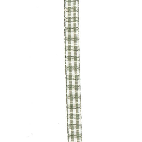 Vosteen – wholesale Band – Vichy rutband, B10mm, L25m, gråvit