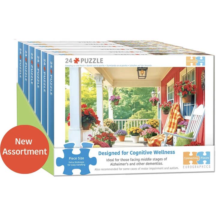 Connecting Pieces 24pc New Assortment (6 pack PDQ) for wholesale by Eurographics Puzzles USA