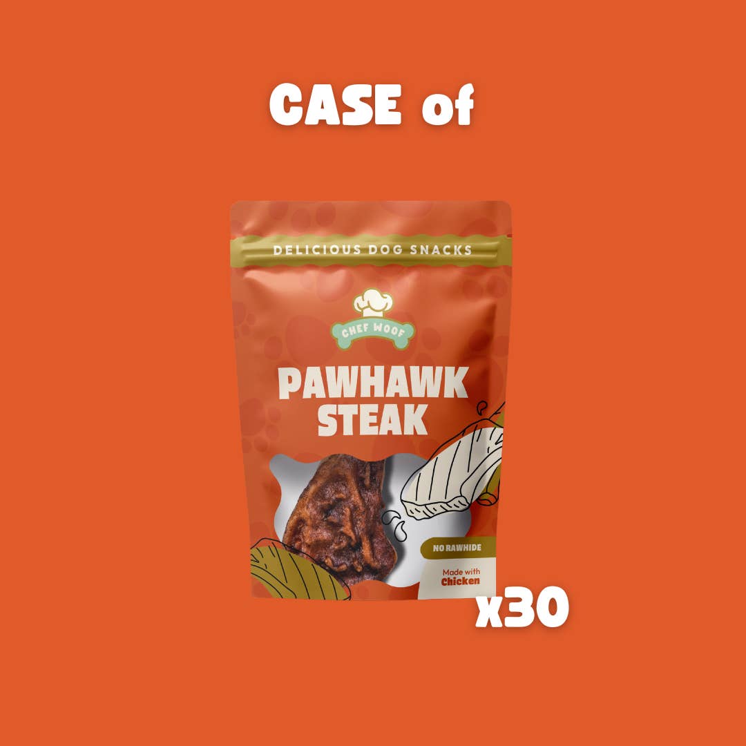Chef Woof – wholesale Pet treats – Dog – PAWHAWK STEAK CASE - 30x50g - Dog Treats