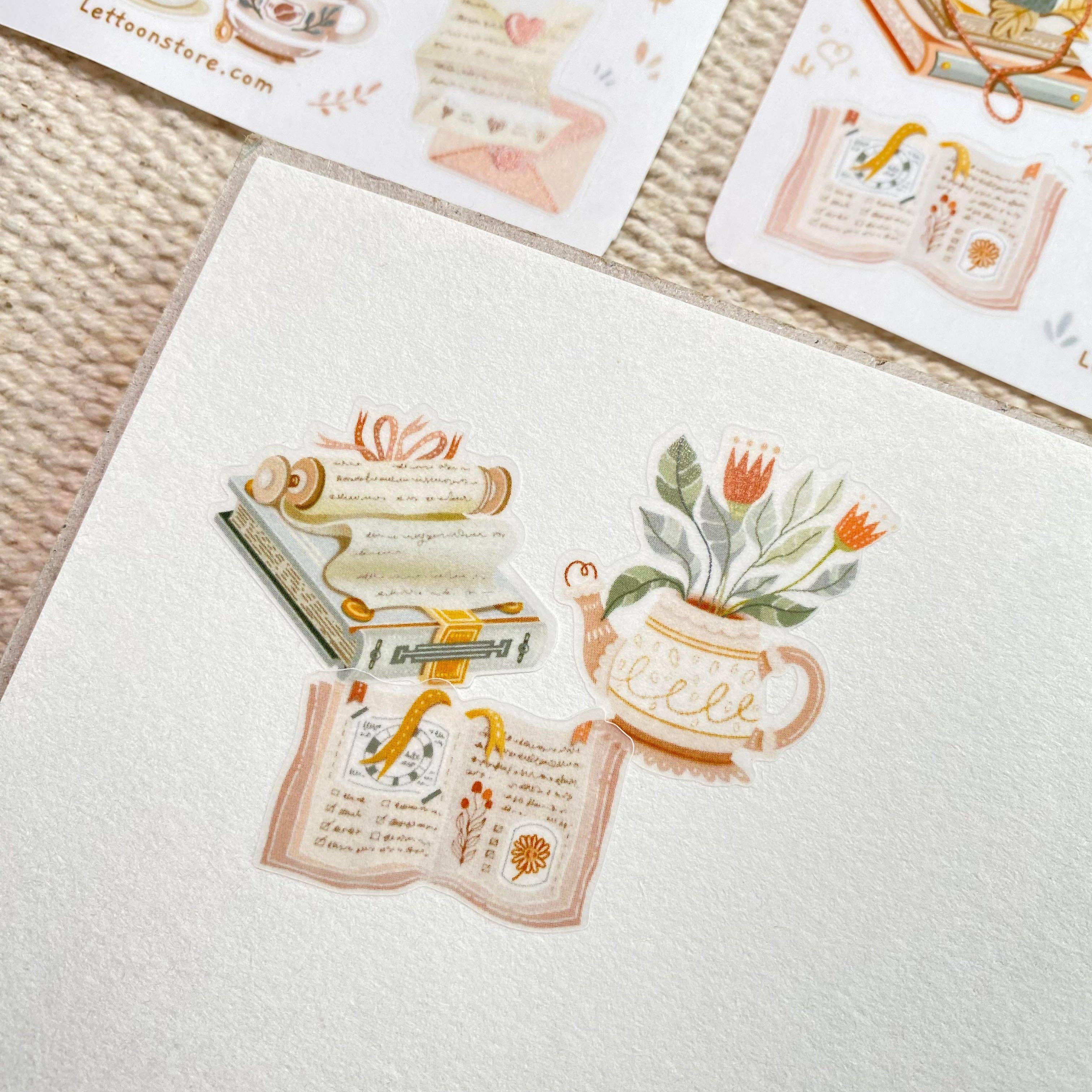 Lettoon – Adesivo por atacado – Folha de Adesivos - Hora da Leitura13