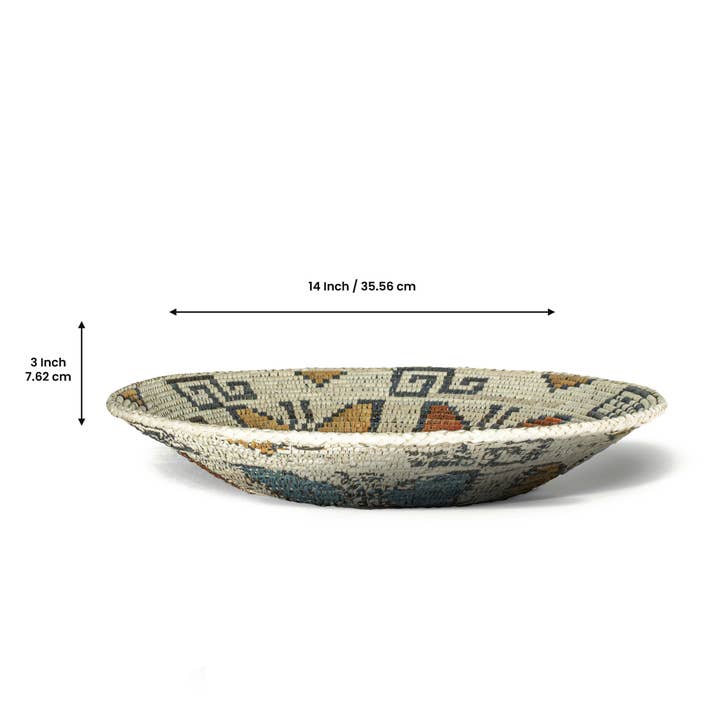 ArtisanalEmporiumLLC - Wholesale Wall Accent - 14" Handwoven Butterflies Bowl for Wall Basket Decor2