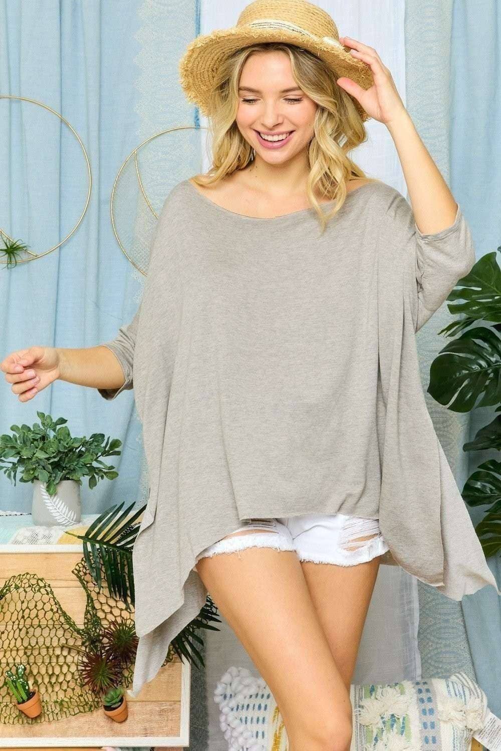 Madelyn – Großhandel Tunika – Damen – LYT9173-ÜBERGROßES AUSGESTELLTES TUNIKA-OBERTEIL18