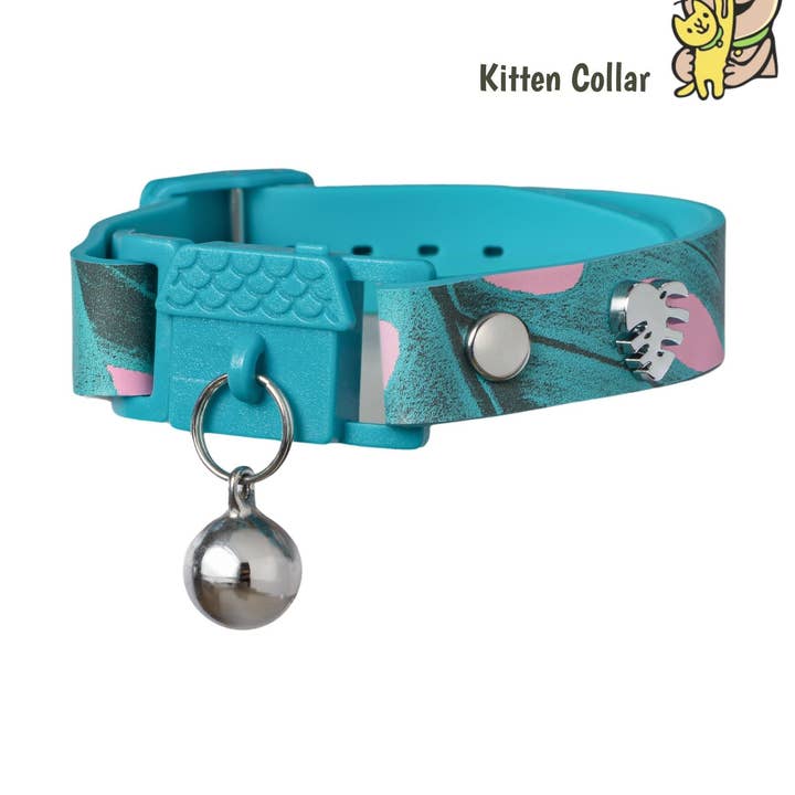 KITTYRAMA KITTEN BOTANICALS MONSTERA COLLAR - Quick Release, Breakaway, Hypoallergenic for wholesale by Kittyrama