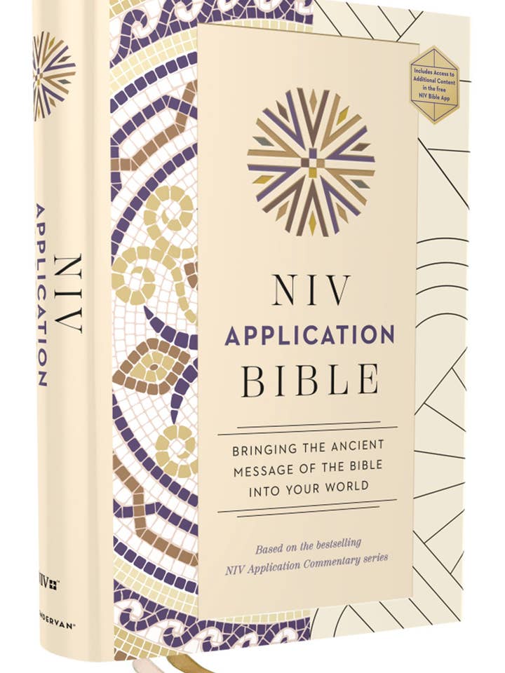 NIV Application Bible Hardcover Multi Cream Red Letter for wholesale by HarperCollins Christian Publishing