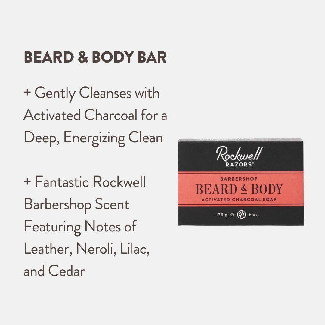 Rockwell Originals - Wholesale Bar Soap - Men's - Rockwell Beard and Body Bar Soap - Barbershop Scent0