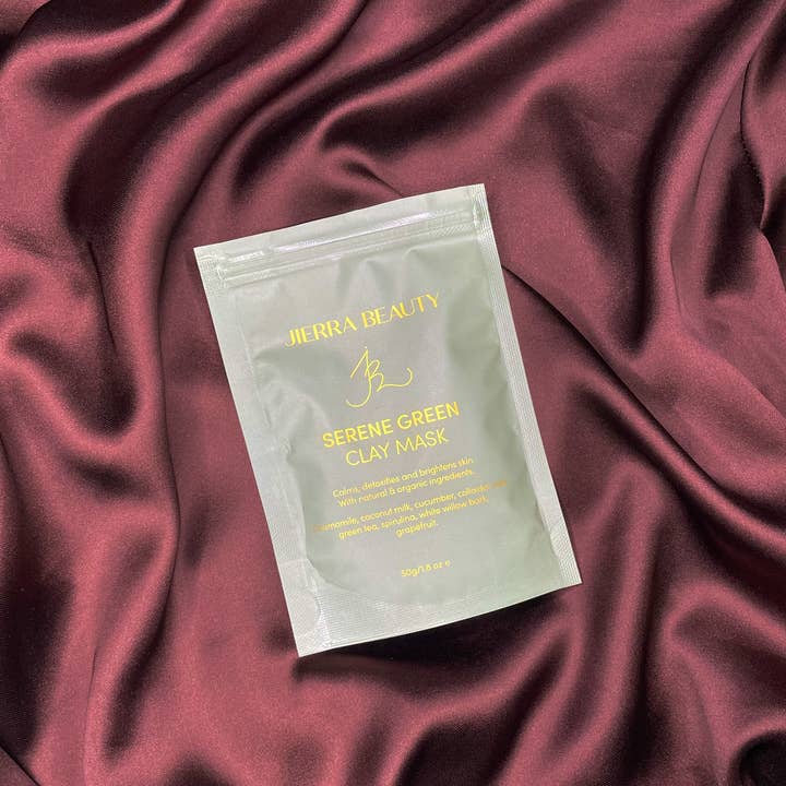JIERRA BEAUTY - Wholesale Skincare Face Mask - Serene Green Clay Mask | Luxury, Vegan, Natural, Organic4