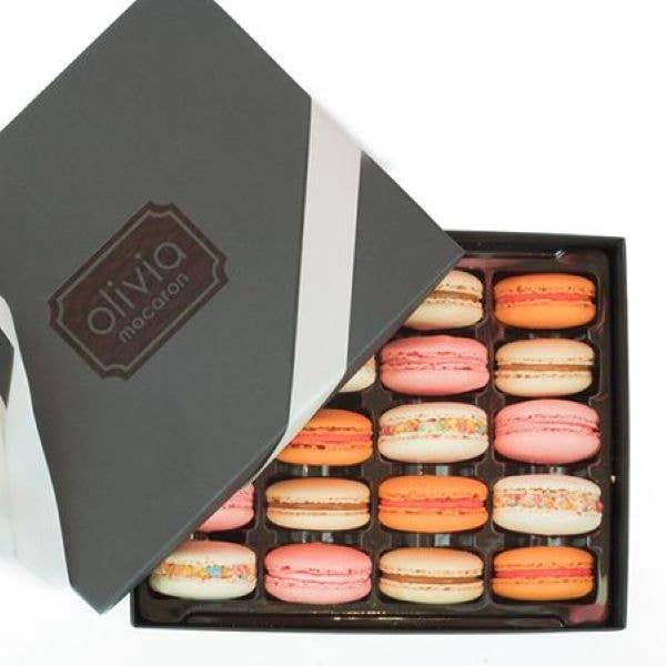 Olivia’s Assortment Macaron Box for wholesale by Olivia Macaron