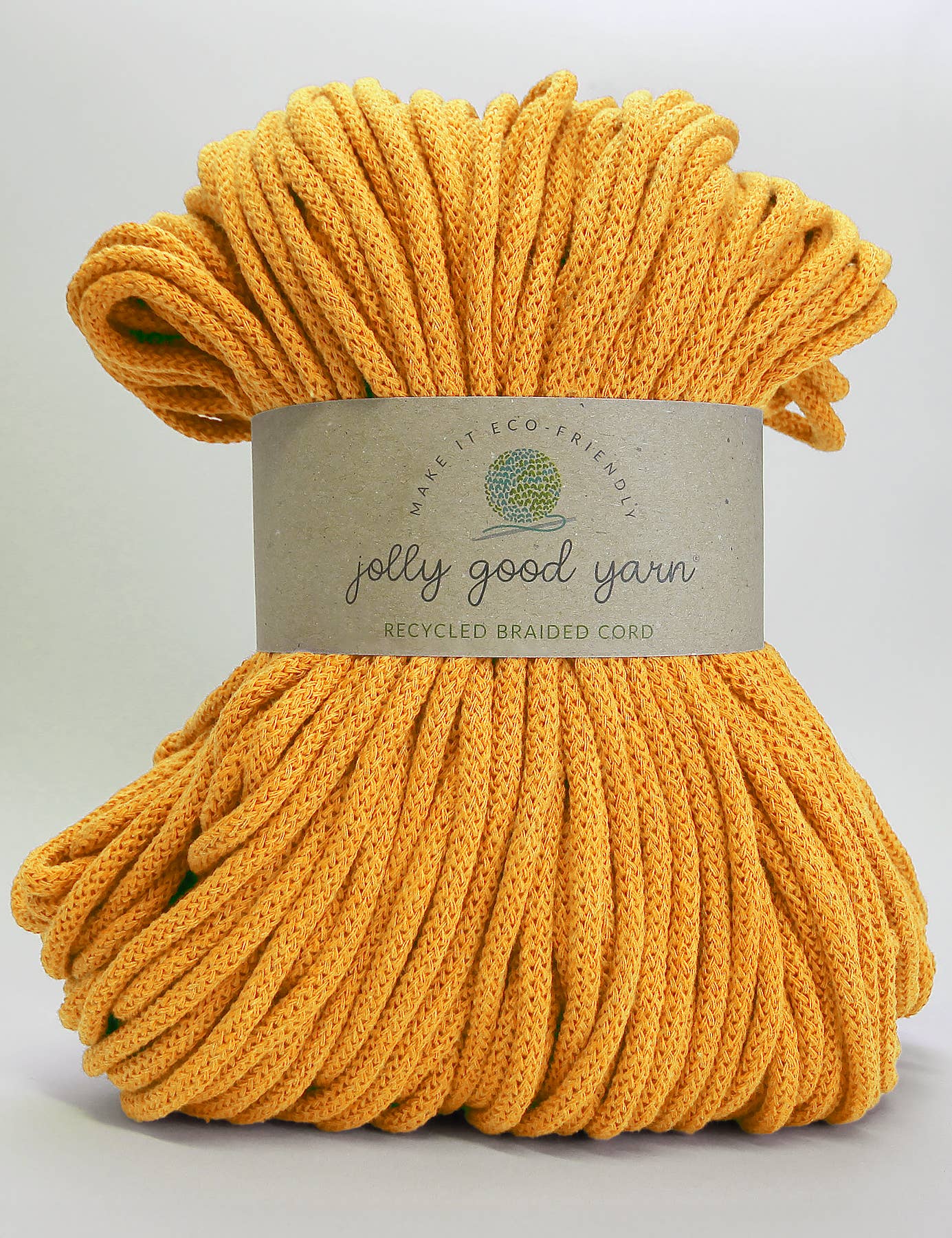 Jolly Good Yarn – wholesale Yarn – 5mm Shaldon Yellow recycled cotton macrame cord (100m)