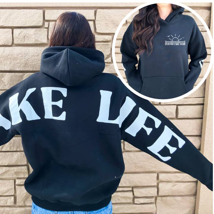Lake Life Back Personalized Hoodie for wholesale by DIYxe