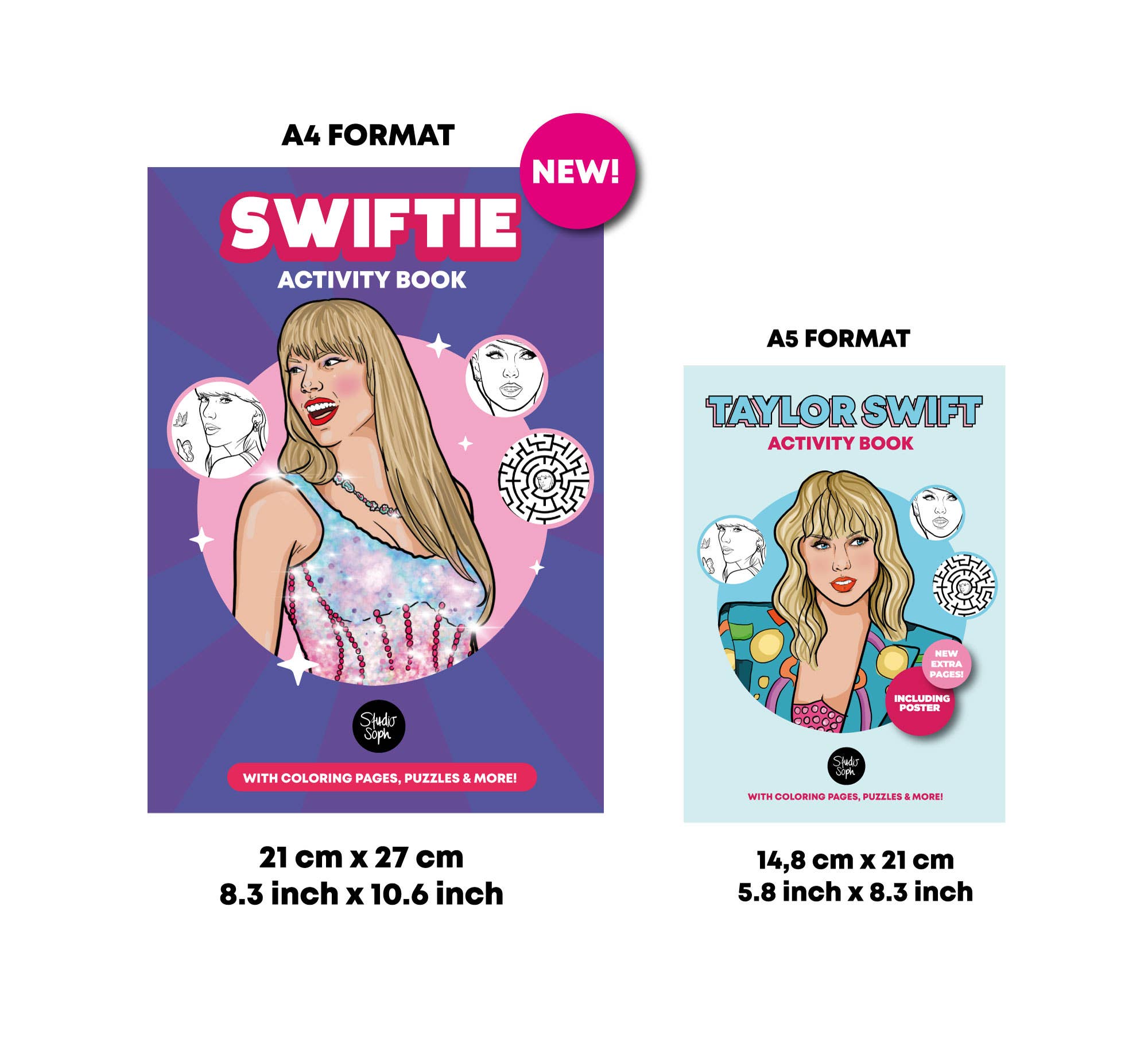 Studio Soph (We Pay Your Import Fees - We Ship DDP) - Wholesale Coloring & Activity Book - Adult - Taylor Activity Book A59