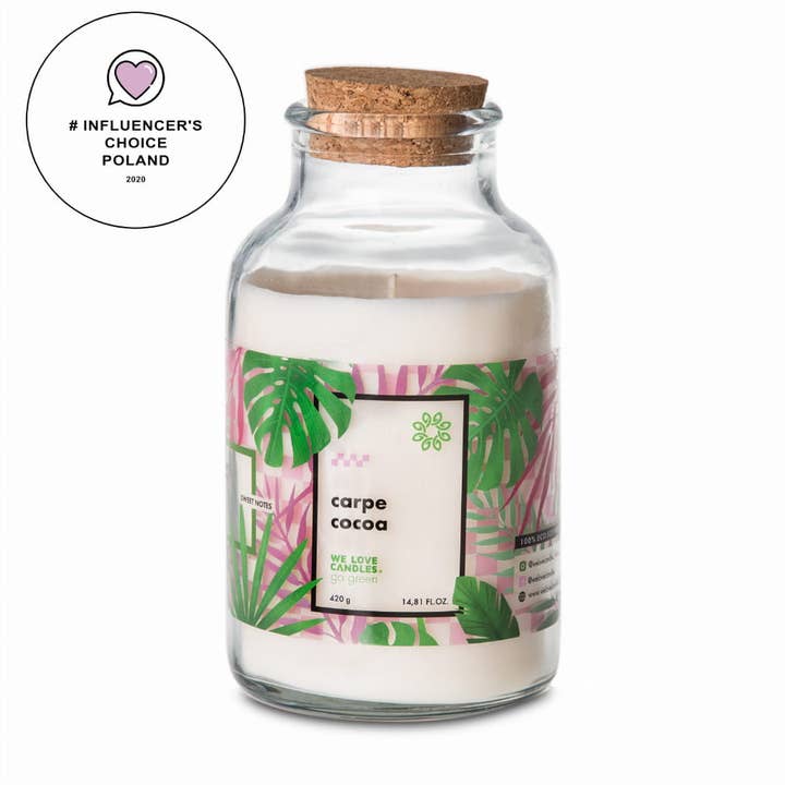 VEGAN Scented Candle Carpe Cocoa 420g for wholesale by We Love Beds