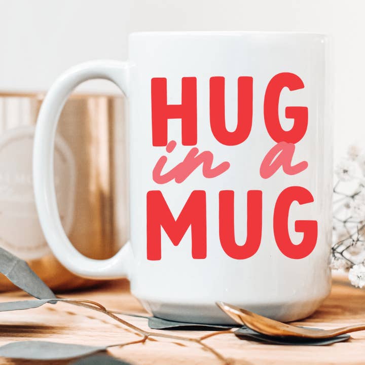 15 oz Kram i en mugg Keramisk kaffemugg, Alla hjärtans kaffemugg för wholesale av Amber Marie Design