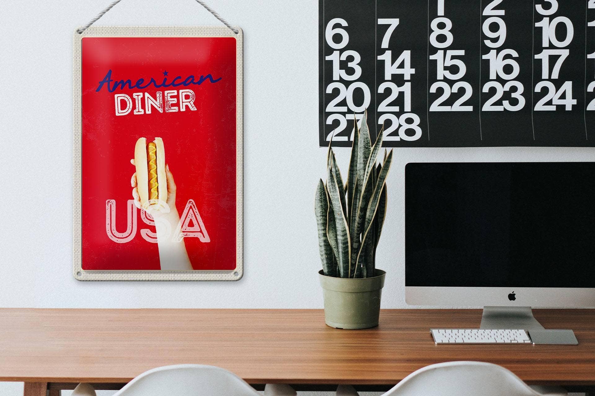 Femer - Wholesale Sign - Tin sign travel 20x30 cm America USA hot dog fast food dish sign tin sign3