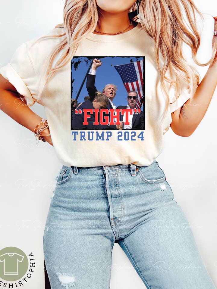 Camisa Donald Trump Shot, Camisa de Bomba Trump Fist, Rally Shot por atacado de SONDO DESIGN LTD