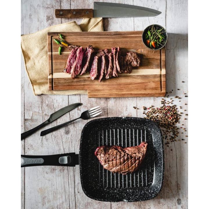 Klaus Cuisine - Wholesale Cast Iron Skillet - Genius 28 x 28 cm Grill Pan3