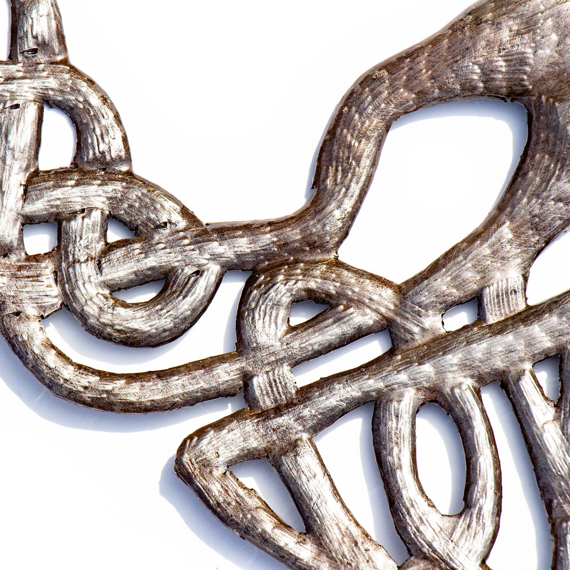 Global Crafts – wholesale Dimensionell/3D-väggkonst – 24 ”keltiska träd av livet haitiska metall trumma vägg konst3