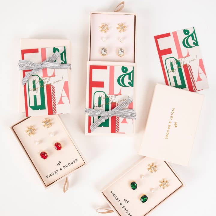 Clara Boxed Earring Trio Clara Boxed Earring Trio