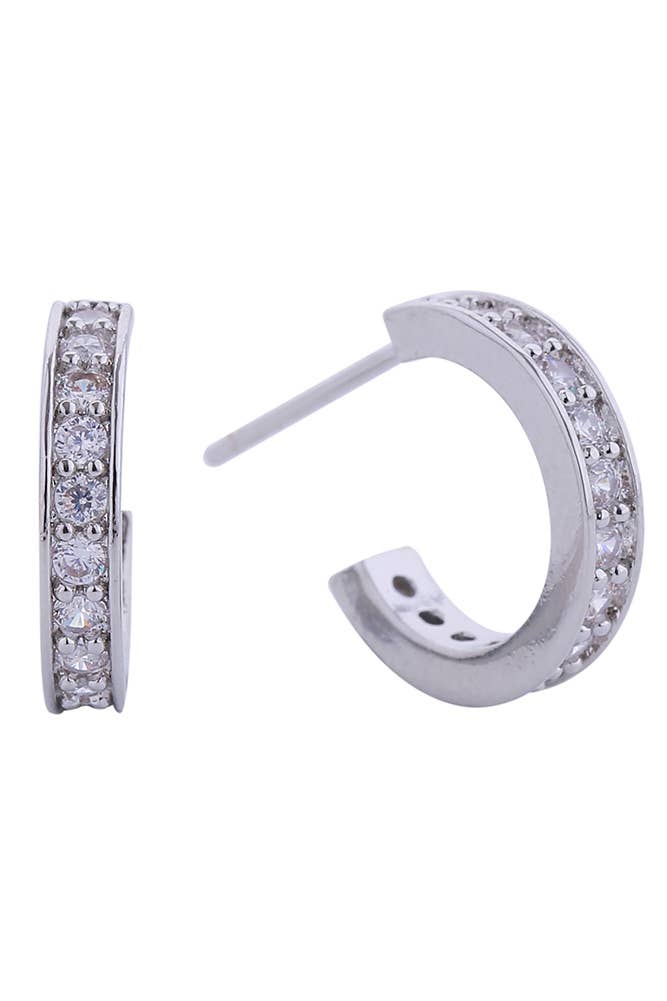 Hana – Engroshandel Hoops – 14K Daily CZ Pave Hoop Post ørering7