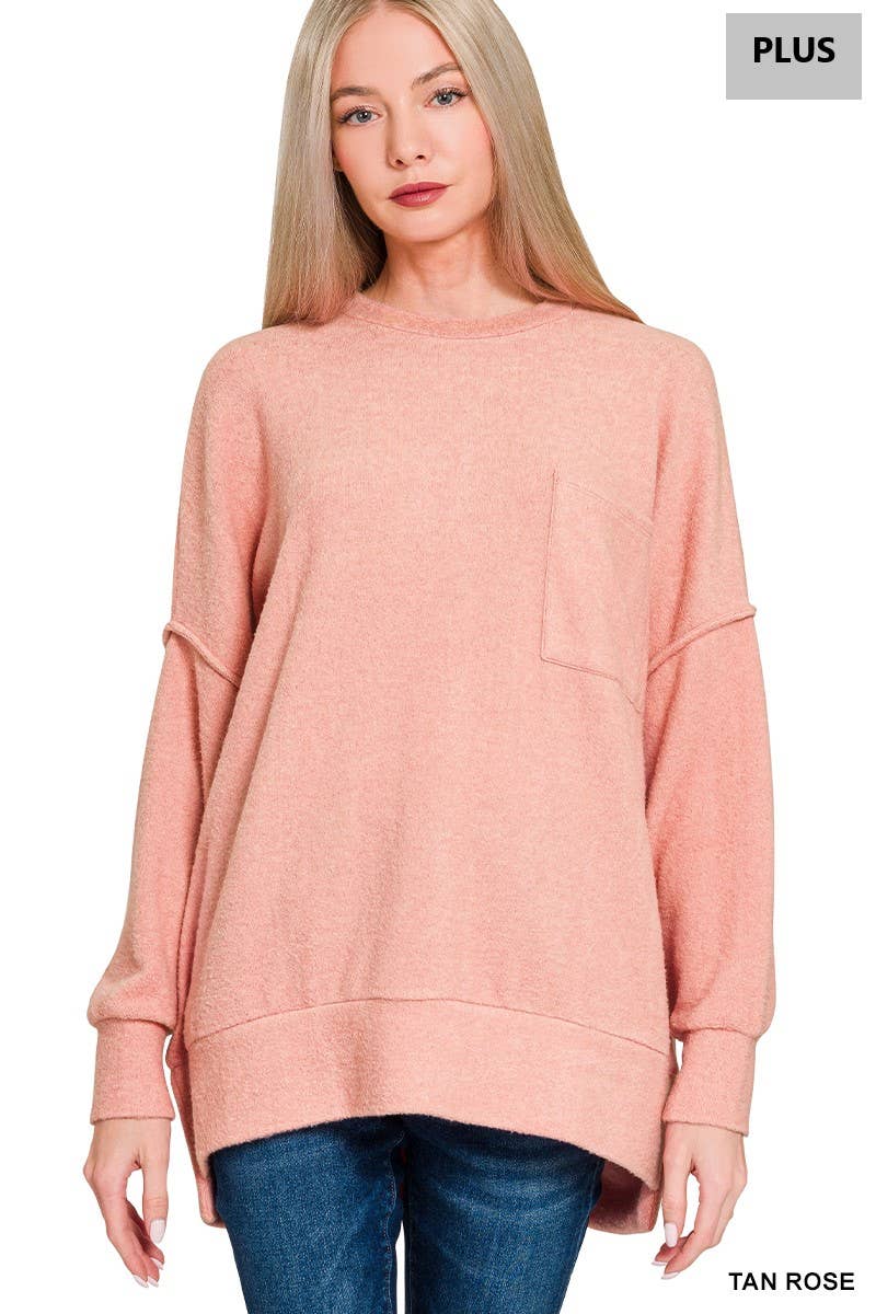 42POPS - Vente Pull en maille – femme - ..Plus Pull Oversize Mélangé Brossé32