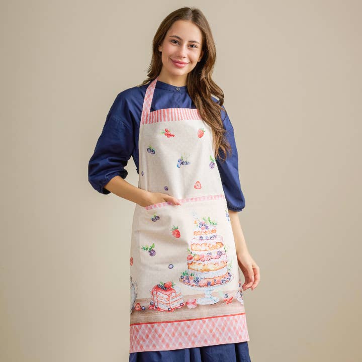 Apron 100% Cotton - Everyday Cooking - Icing On The Cake for wholesale by Maison d'Hermine - Design in Every Thread