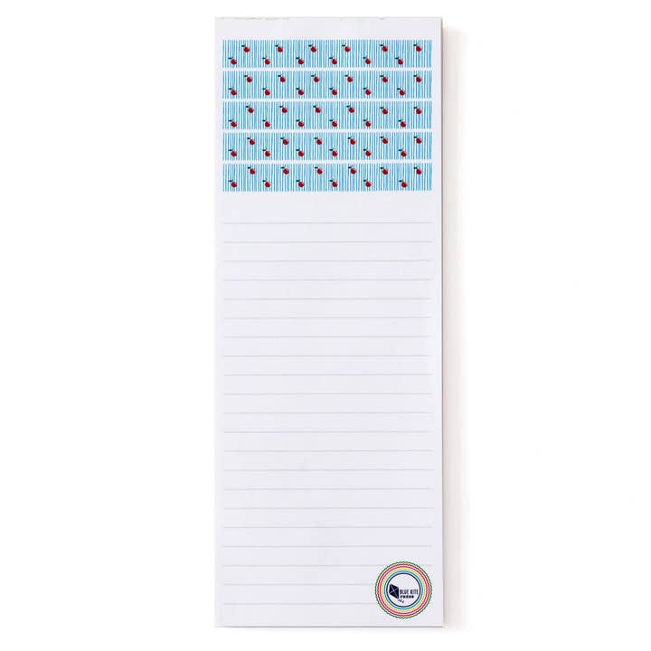 Cherry Notepad 3x8" Lined To-Do List for wholesale by Blue Kite Press