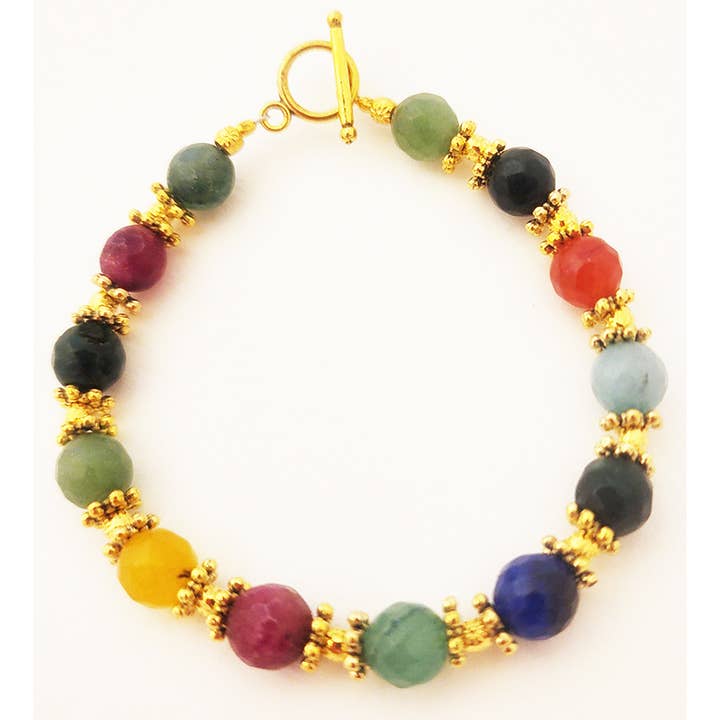 Braccialetti con Perline in Argento e Pietre Preziose Aura per la vendita all'ingrosso da parte di Costello International