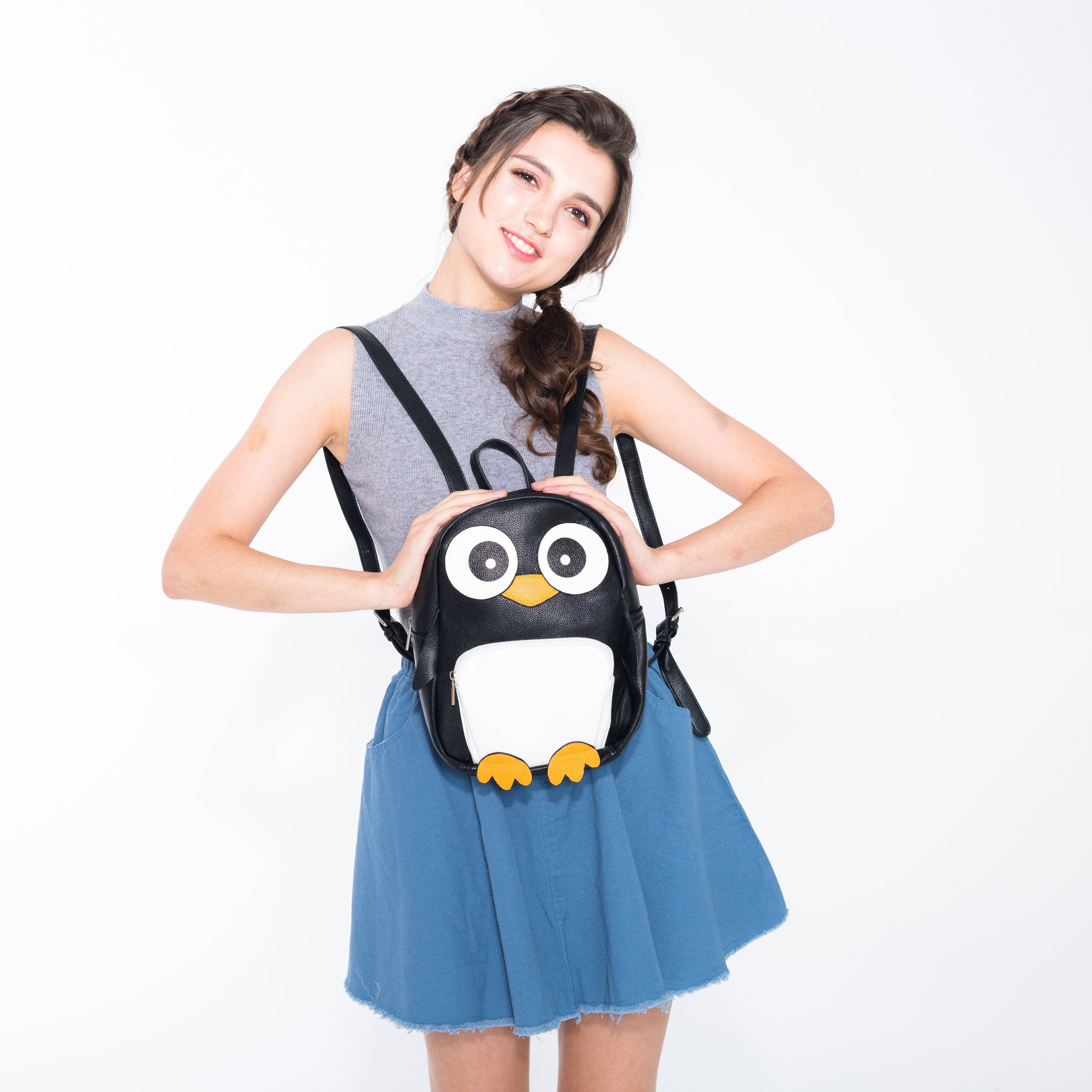 COMECO INC - Vente Sac à dos – femme - Mini sac à dos pingouin en matière vinyle2