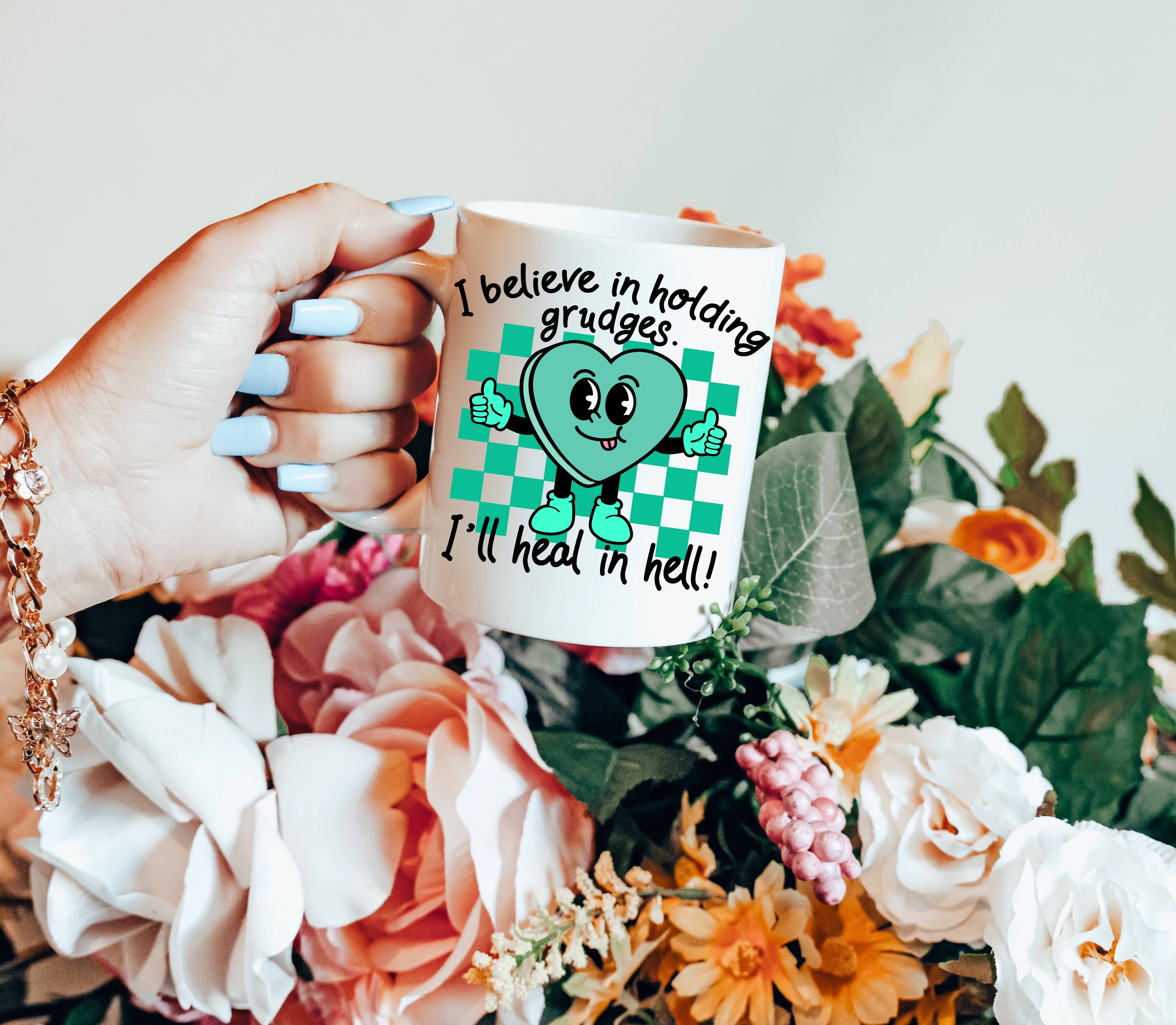 Ace the Pitmatian Co - Wholesale Coffee Mug - I Believe in Holding Grudges Coffee Mug1