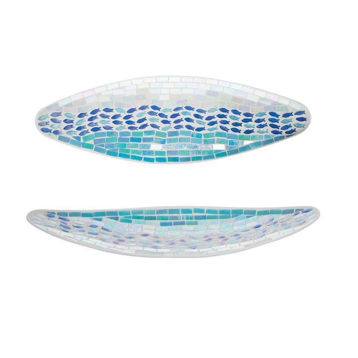 Bateau en verre mosaïque pour la vente par Beachcombers