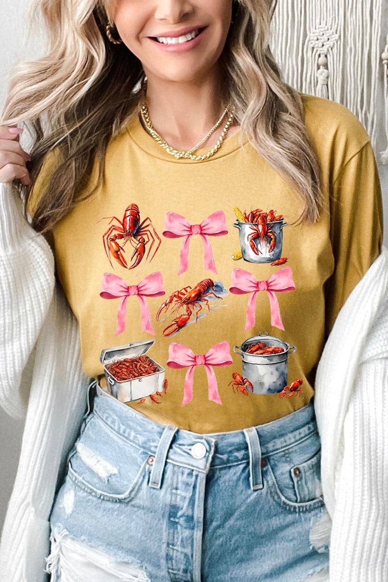 COLORBEAR – Großhandel T-Shirt (Grafikdruck) – Damen – Grafik-T-Shirt mit Flusskrebs-Coquette10