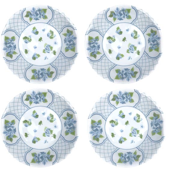 The Enchanted Home - Wholesale Dinnerware Set - Blue Hydrangea Melamine Dinnerware Collection